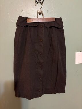 Vintage Gray Button Down Skirt